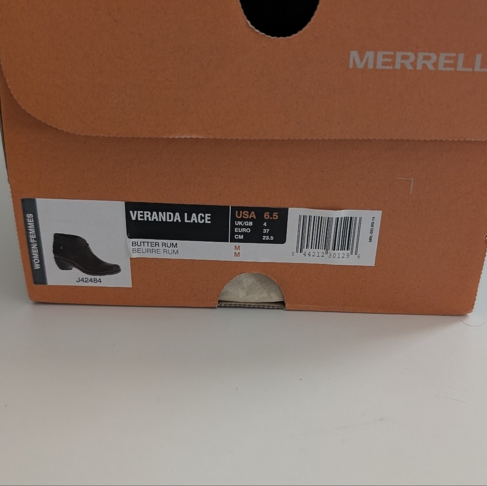 🥁 Merrell Veranda Lace Ankle Boot In Butter Rum (with box) - Picture 12 of 13